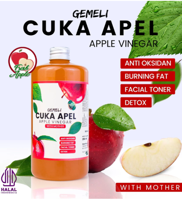 Cuka Apel Gemeli Premium 500ml With Mother