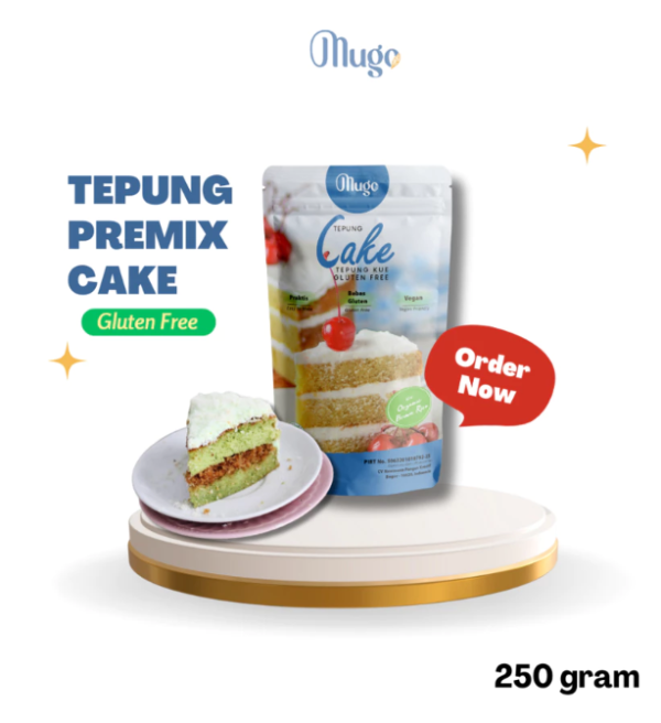 Mugo, Tepung Cake Kue Gluten Free Alami Lokal 250gr Premiks