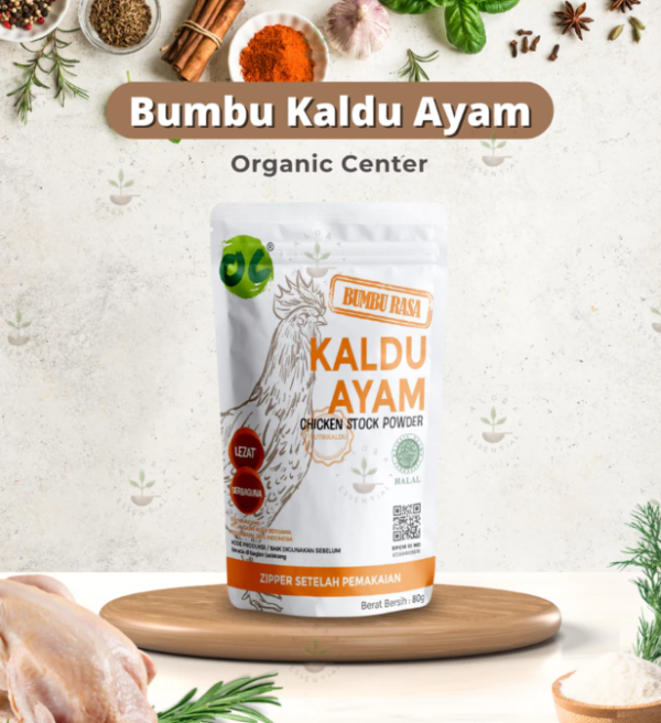 Organic Center Kaldu Ayam Non MSG 80Gr - Chicken Stock by Titi Kamal