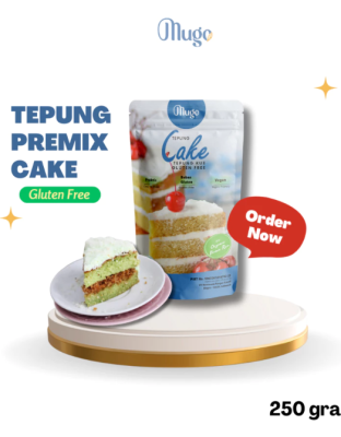 Mugo, Tepung Cake Kue Gluten Free Alami Lokal 250gr Premiks