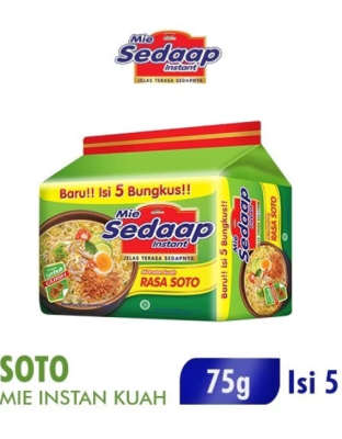 Sedaap Mie Instan Soto Isi 5 Bag 75 gr