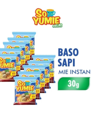 So Yumie Mie Gelas Baso Sapi 30 gr isi 10 pcs